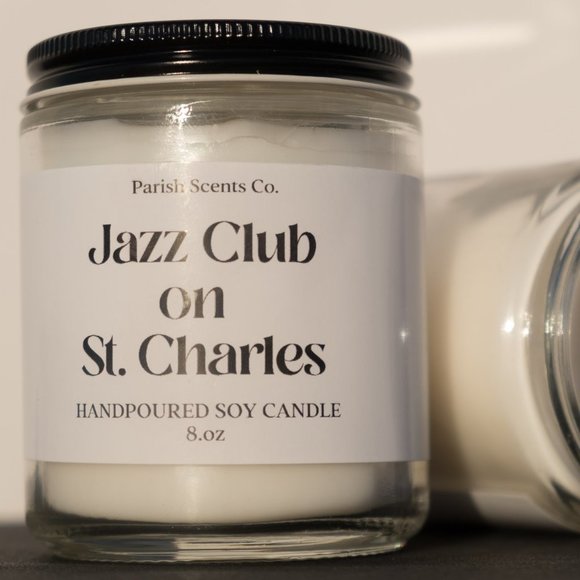 A New Orleans Candle by Parish Scents 8 OZ - Jazz Club on St. Charles - Picture 5 of 6